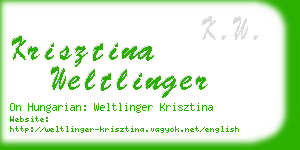 krisztina weltlinger business card